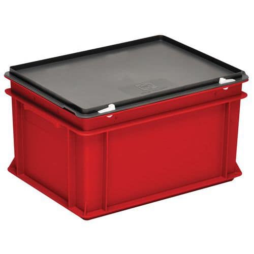 Contenitori RAKO con coperchio rosso - 400x300 mm - da 10 a 60 L