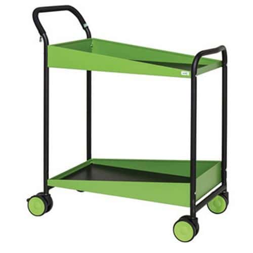 Carrello con 2 pianali in metallo - Portata 150 kg