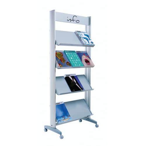 Espositore mobile - Alluminio - Paperflow