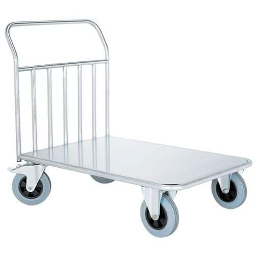 Carrello inox con sponda fissa - Portata 500 kg