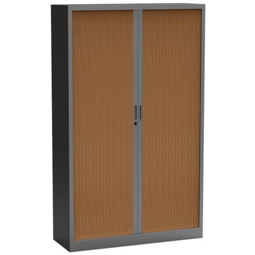 Armadio con ante a serranda Premium bicolore - Altezza 198 cm