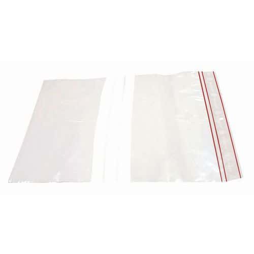 Sacchetto in plastica Minigrip® 60 micron - Con strisce bianche - Standard