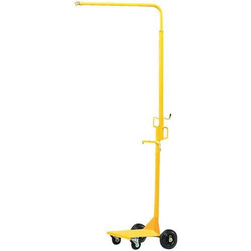 Carrello portabombole ergonomico con guida tubo