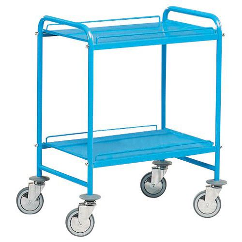 Carrello con ripiani in metallo - 2 piani - Portata 150 kg