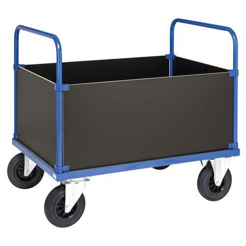 Carrello con pannello rivestito in acciaio - Portata 500 kg - 4 pannelli alti