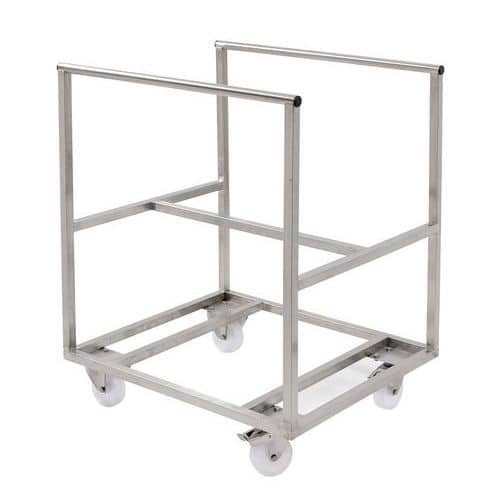 Carrello inox per contenitore di impasti - Gilac