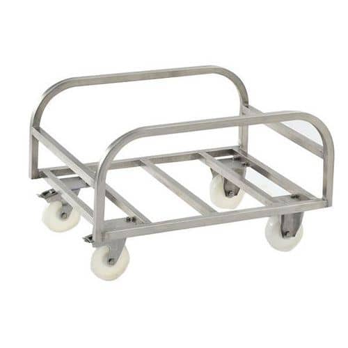 Carrello inox per contenitore  - Gilac