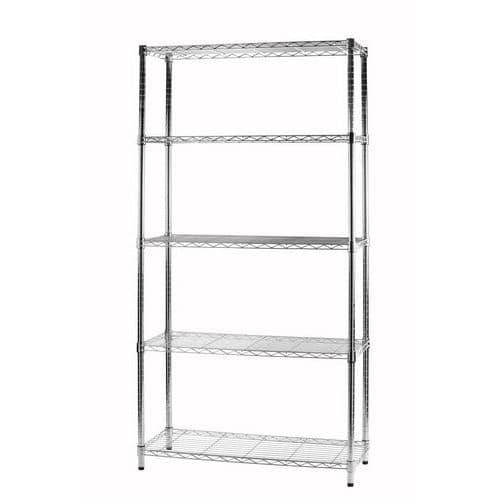 Libreria light cromo con 3 piani cm 36 x 60 x 75