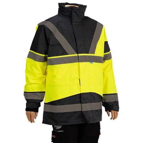 Giubbotto parka ad alta visibilità impermeabile Skollfield giallo fluo/blu - Sioen