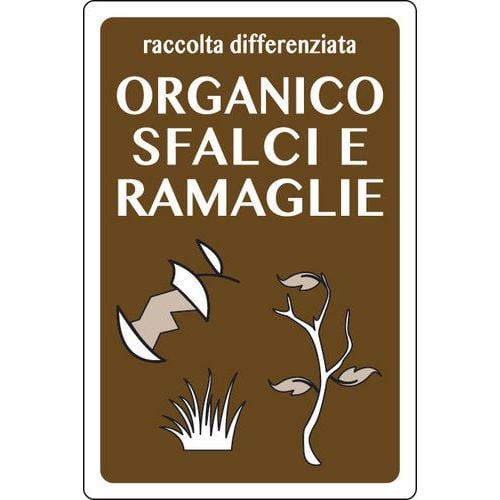 Cartello per raccolta differenziata con disegno