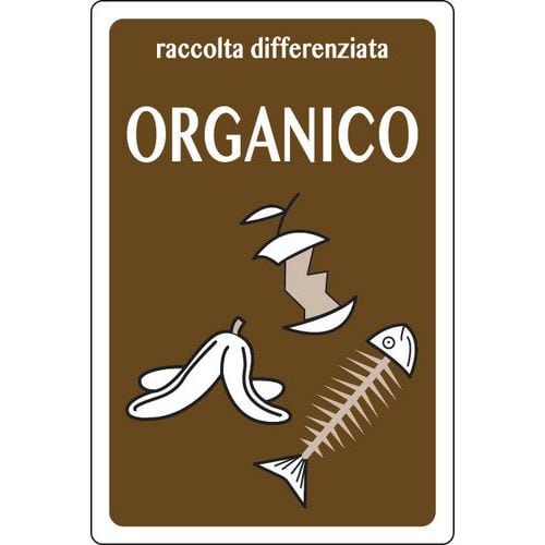 Cartello per raccolta differenziata con disegno