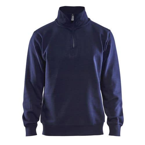 Felpa 1/2 zip Blu marino