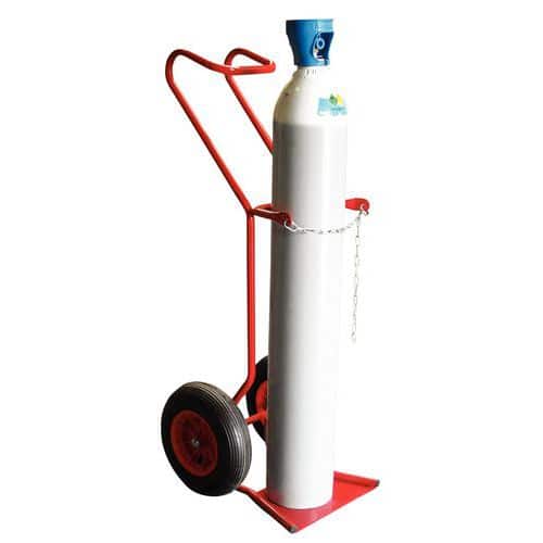 Carrello in acciaio portabombole 250 kg - Ruote pneumatiche