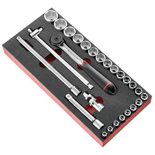 Modulo schiuma chiavi a bussola esagonali da 1/2 metriche - MODM.S161-212U