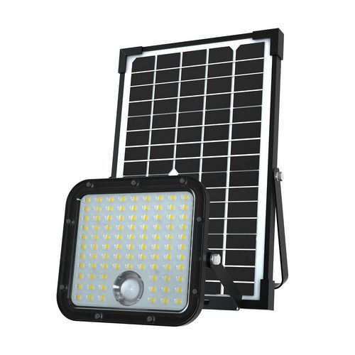 Faro a led a energia solare con sensore movimento+pannello