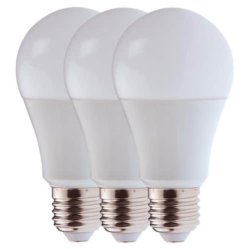 Pacco da 3 lampadine a led standard E27 9W - Velamp