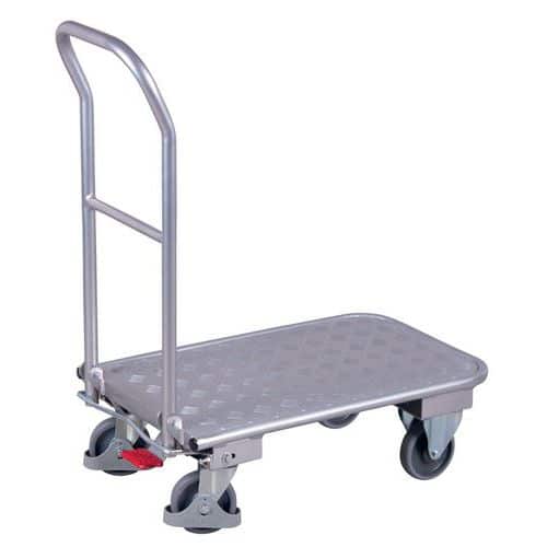 Carrello ergonomico in alluminio - Sponda ribaltabile - Portata 150 kg