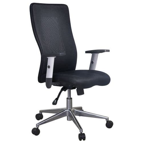 Sedia da ufficio ergonomica con schienale alto Penelope - In tessuto - Manutan Expert