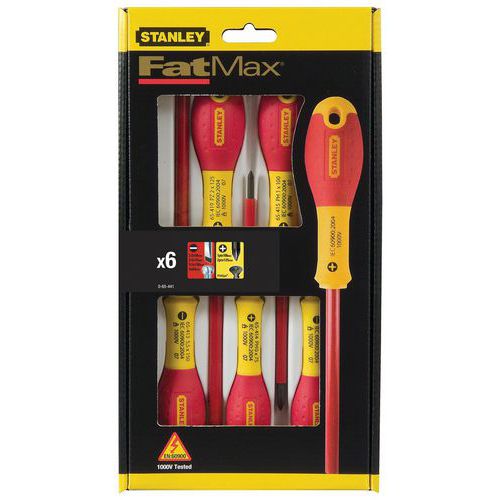 Set di 6 cacciaviti isolati e tester fatmax®