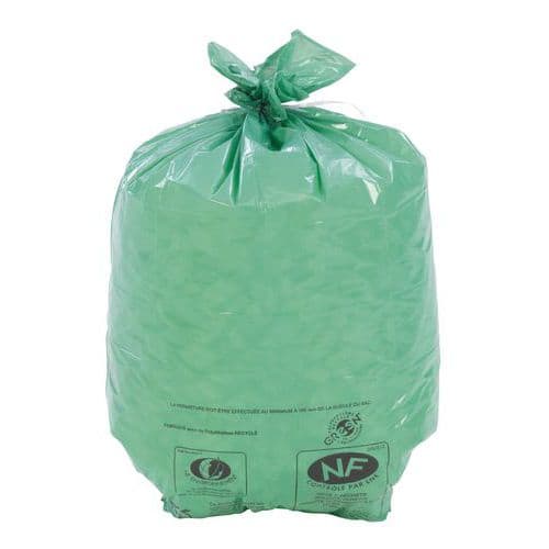 Sacco per rifiuti - LDPE riciclato etichettato NF Environnement - Rifiuti leggeri - 30 e 50 L