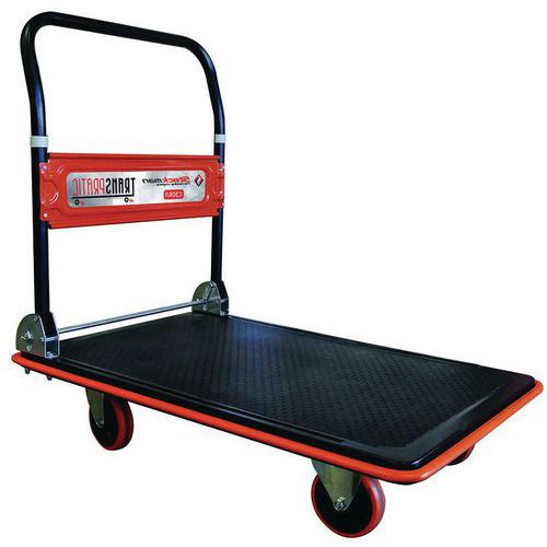 Carrello in acciaio con sponda ribaltabile - Portata 150 e 300 kg