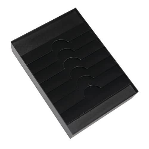 Organizer per cassetto nero A4 - 6 scomparti