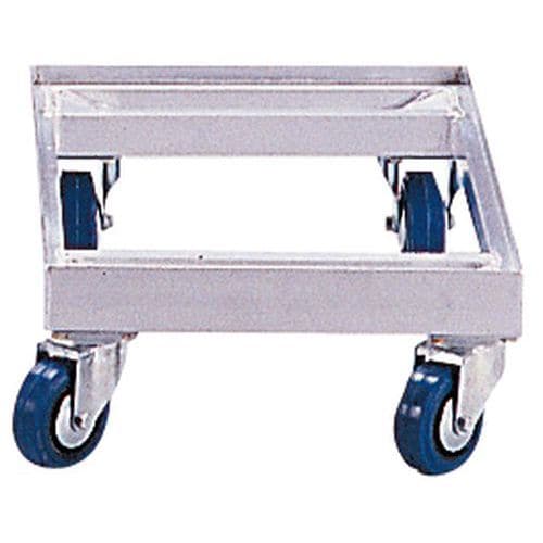 Pianale su rotelle in alluminio - Per contenitori a norma europea - Portata 350 kg
