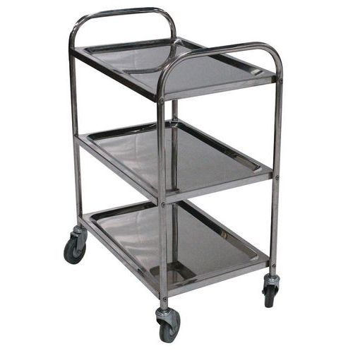 Carrello inox 3 ripiani - Portata 100 kg