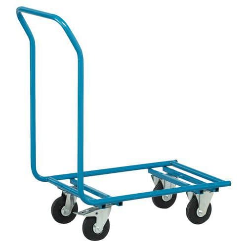 Carrello in acciaio per contenitori - Lunghezza 825 mm