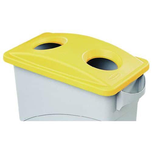 Coperchio grigio chiuso per Slim Jim Vented - 60 L e 87 L - Rubbermaid