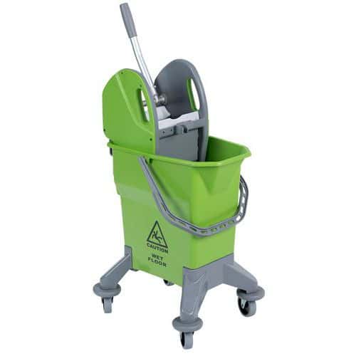 Secchio carrellato con strizzatore a pressa - 25 L - Manutan Expert