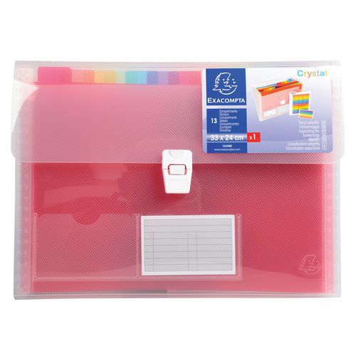 Valigetta portadocumenti PP 13 scomparti crystal 33 x 25 cm