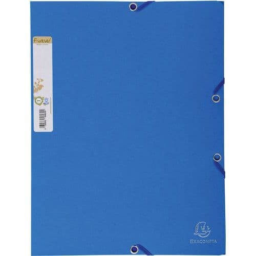 Cartellina a 3 lembi con elastici in cartoncino riciclato 380g/m2 A4