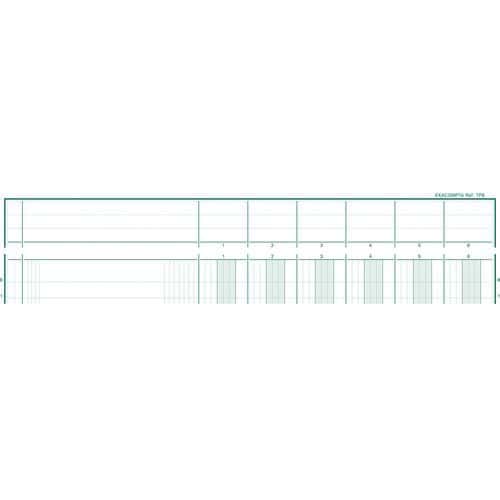 Registro rilegato 32 x 25 cm con intestazioni di colonna allineate, 6 colonne 80 pagine