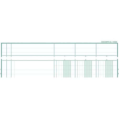 Registro 29,7x21cm intestazione fissa 3 colonne 80 pagine