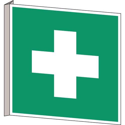 Cartello di evacuazione-emergenza - Pronto soccorso - Rigido