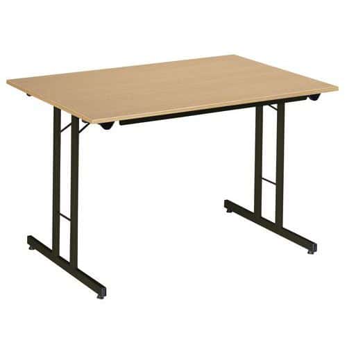 Tavolo pieghevole rettangolare - Gambe laterali - L 160 cm