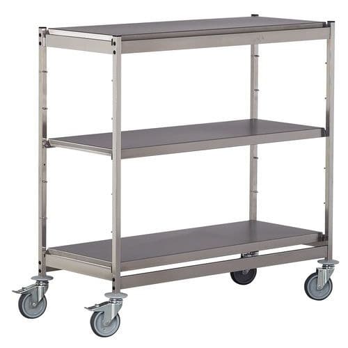 Carrello inox - 3 pianali - Portata 200 kg