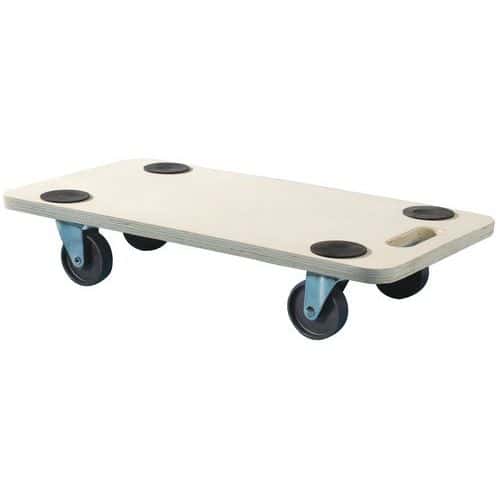 Pianale con rotelle in legno - Portata 200 kg - Mottez