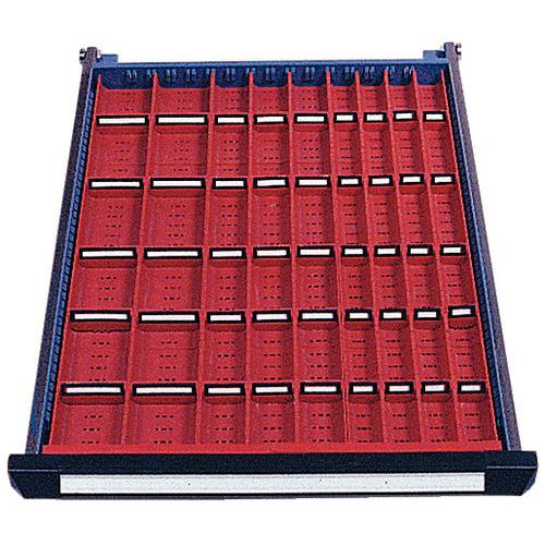 Soluzione di allestimento per cassetto Function - 12 vaschette e 45 separatori