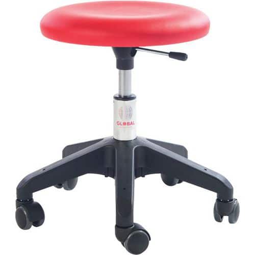 Sgabello imbottito Beta Octopus - Similpelle - Medio - Global Professional Seating