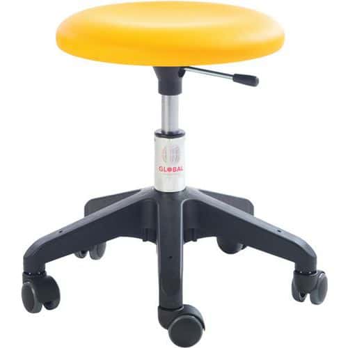 Sgabello imbottito Beta Octopus - Similpelle - Medio - Global Professional Seating