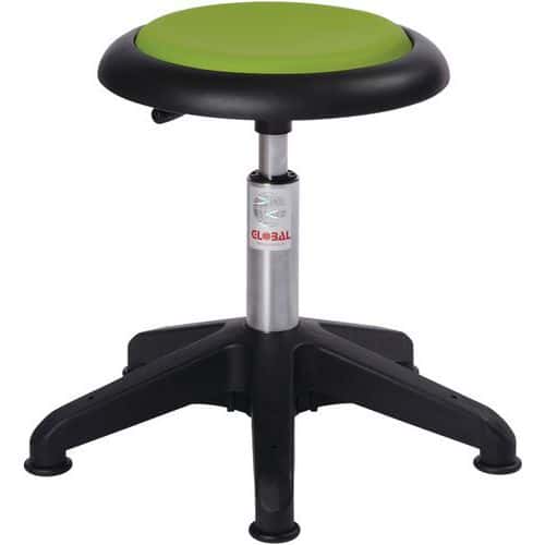 Sgabello imbottito Micro Octopus - Similpelle - Medio - Global Professional Seating