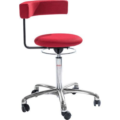 Sedia imbottita Saturn Alu610, Tessuto 3D - Bassa - Global Professional Seating