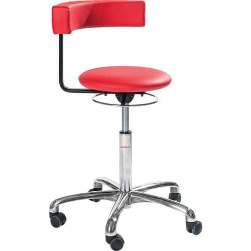 Sedia imbottita Saturn Alu610, Similpelle - Media - Global Professional Seating