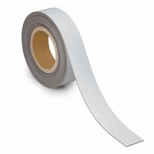 Nastro di segnalazione scrivibile magnetico bianco - Larghezza da 40 a 50 mm - Maul