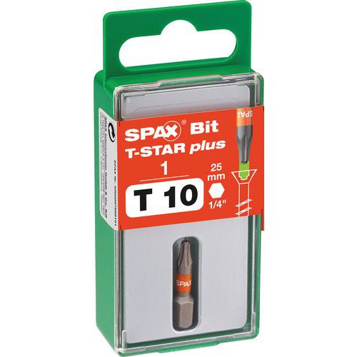 Punta per cacciavite per viti T-Star Plus da T10 a T40 (TX) - Spax