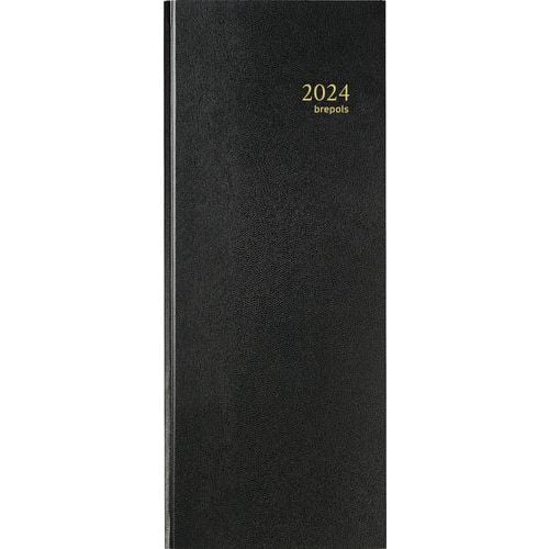 Agenda da tavolo nero - Anno 2024 - Lunga 2 volumi 15x33 cm