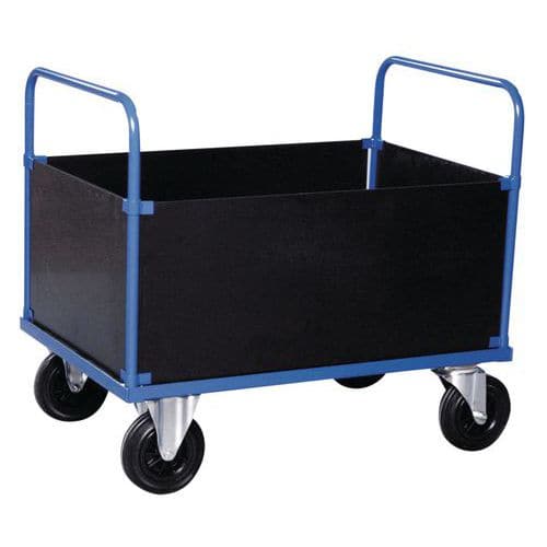 Carrello con pannello rivestito in acciaio - Portata 500 kg - 4 pannelli alti