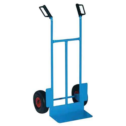 Carrello in acciaio - Portata 300 kg - Ruote con pneumatici